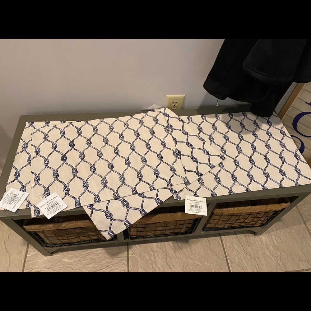 Set of 4 Nautical Placemats 13x19